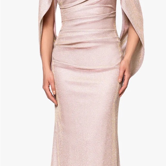 Betsy & Adam GRACIE" GALAXY KNIT GLITTER DRAPED GOWN Size 4 and6 NWT Retail$299 - Picture 12 of 14